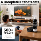 EVEO Screen Cleaner Spray - Large Screen Cleaner Bottle - TV Screen Cleaner, Computer Screen Cleaner, for Laptop, Phone, Ipad - Computer Cleaning kit Electronic Cleaner (1 Pack)