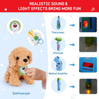 Meland Doctor Kit for Child with Puppy, Pretend Play Toy Gift for Ages 3-6