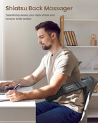RENPHO Neck and Shoulder Massager with Heat [2025 Upgraded], Shiatsu Cervical and Back Massager, 3D Electric Deep Tissue Massage, True Relaxation for Neck and Shoulders, Birthday Gifts for Men