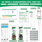 NewTest Soil Test Kit 4 Parameters: 40 Tests Professional Soil Testing Kits