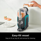 Ninja SLUSHi Professional Frozen Drink Maker with RapidChill Technology, 88 oz. Frozen Drink & Slushie Machine, 2 Preset Programs, Frozen Margaritas, and More, Premium Accents, Teal, FS299 (Renewed)