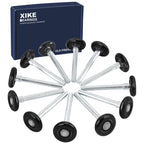 XiKe 12 Pack Black 2" Nylon Garage Door Roller 4" Stem, Quiet/Durable and High Load, Use 6200-2RS Double Seals Precision Bearings.
