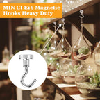 30Pcs Super Strong Magnetic Hooks, 25lbs Magnetic Hook Heavy Duty for Hanging, Rare Earth Neodymium Magnet Hooks, for Cruise Ship Camping Grill Kitchen Fridge Garage Wall