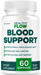 Healthy Flow Blood Support - HealthyFlow Support Supplement Capsules Daily Premium Advanced Formula Pills - Maximum Strength, Vitamins for Overall Health & Wellness, 60 Capsules for 1 Month