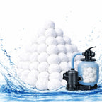 Fwxdbwyl 3.1 Lbs Pool Filter Balls for Sand Filter, Eco-Friendly Filter Balls Replace 100 lbs Pool Filter Sand, Lightweight and Reusable Fiber Ball, Pool Filter Media Balls for Swimming Pool