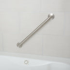 Amazon Basics Bathroom Handicap Safety Grab Bar, 36 Inch Length, 1.25 Inch Diameter, Holds up to 500LBs, ADA Compliant, Stainless Steel