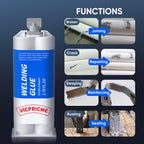 Metal Glue,Heavy Duty Waterproof Epoxy Welding Adhesive,30min Set, 24h Cure