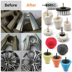 Medoon Polishing Pad Buffing Wheel Kit 12 Pack, Polishing Ball for Drill,for Car Care Metal Aluminum Stainless Steel Chrome Wood Plastic Ceramic Glass Woods Fabric Cotton Machine Jewelry