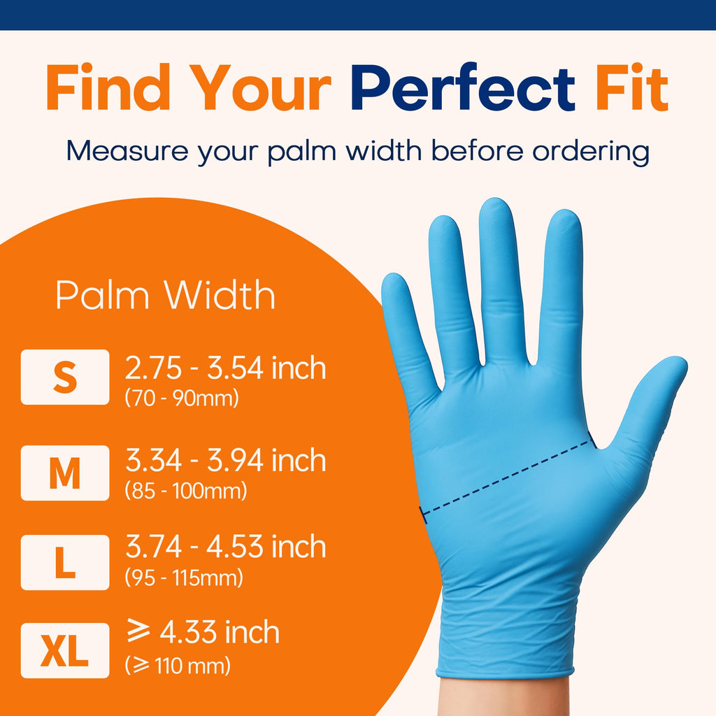 Supmedic Soft Max Medical Nitrile Exam Gloves Powder-Free Blue 100 Pcs (L)