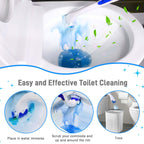 CARZEXSUC Toilet Cleaner Refill Pads Ocean Scent Enhanced Odor Control 72 Count Scrubber Refill Clean Stains Disposable Toilet Brush Refill for Toilet and Bathroom