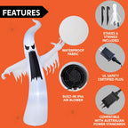 Joiedomi 12 FT Halloween Inflatables Outdoor Decorations, Scary Ghost Halloween Decor, Inflatable Ghost Blow Ups for Yard with LEDs for Outside Yard Decorations