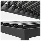 MELLCOM 10x12 Louvered Pergola Adjustable Roof Weatherproof