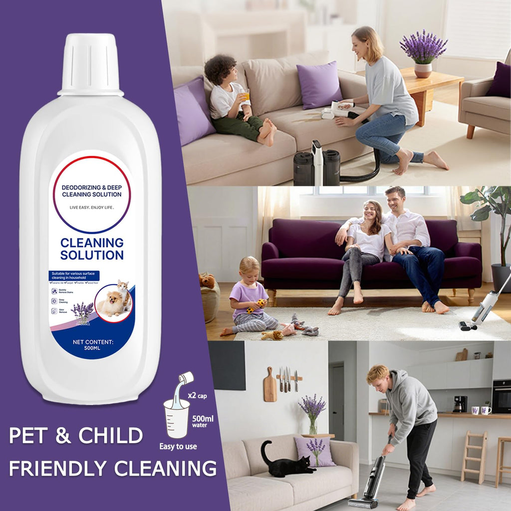 2 Packs Floor Cleaner Lavender Scent Compatible with Tineco Cleaning Solution Rifill Deep Cleaning for Tineco Vacuum Mop Solution, for iFloor Series & Floor One Cleaner Solution, Residue & Streak Free
