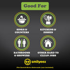 Smilyeez Replacement for Scotch Brite Brush, 4-Pack, Makes Your Dishwand Like New, Dishwand Brush Refills, Scotch Brite Brush Replacement, Easy to Install (2 Packs)