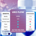 (2 Pack) URO Flow Capsules, UroFlow Pills for Men with All Natural Ingredients, Advanced Formula Men's Health and Wellness Pill, Maximum Strength Multivitamin Formula Supplement (120 Capsules)
