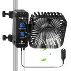 DAOTAILI 4" Grow Tent Clip Fan with Temperature & Humidity Control, LCD Display, Oscillating Fan for Hydroponics