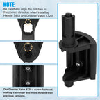 NURATIT 2-Port/3-Port Pool Valve Rebuild Kit Compatible with Jandy 2-way/3-way 4716, 4717 Valves, and Jandy Gray Series Valves, Includes Handle 7433, Valve Cover 4606, Diverter Valve 4720 (1 Pack)