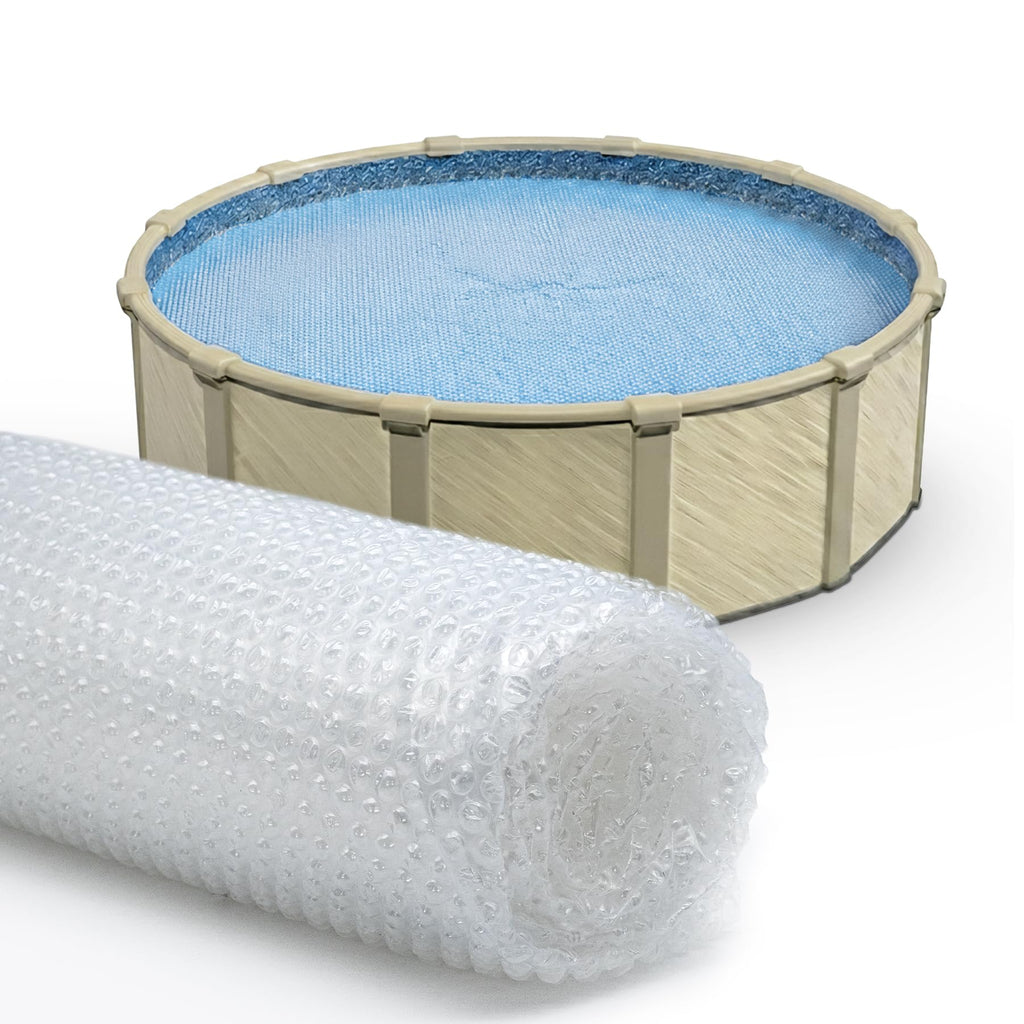 Sun2Solar Clear 18 ft Round Pool Solar Cover | 12 Mil | Heat Retaining Blanket for Inground & Above Ground Swimming Pools | Sun's Energy Heats Pool | Bubble Heating Blankets | 1200 Series