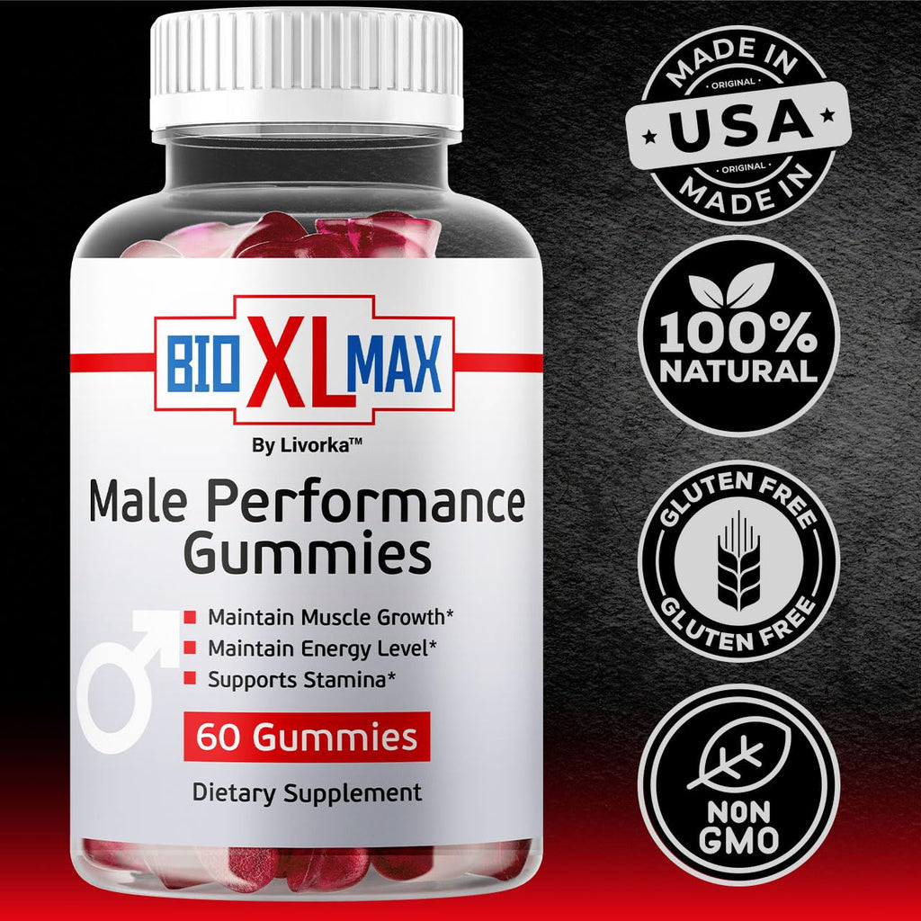Bio XL Max Gummies - Official Bio XL Max Natural Support Maximum Energy Advanced Formula Gummys, BioXLMax Premium Advanced Formula for Overall Health & Wellness, 60 Gummies for 1 Month