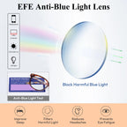 EFE Reading Glasses Readers for Women Ladies 2.5 Lightweight Full Frame Spring Hinge Eyeglasses 5 Pack (Mix Color, 2.50)