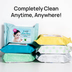 Epielle Makeup Remover Wipes, Remove Waterproof Mascara, Gentle Daily Facial Cleanser Towelettes with Vitamin C, Aloe Vera & Collagen, Stocking Stuffers, 30 Count (Pack of 6)