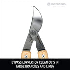 Corona Tools WL 3351 26″ Bypass Loppers – Heavy-Duty Branch Cutter for Trees, Shrubs & Landscaping