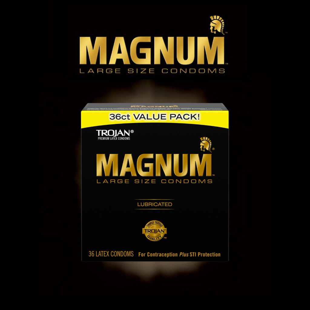 TROJAN Magnum Lubricated Large Condoms, 36 Count Pack
