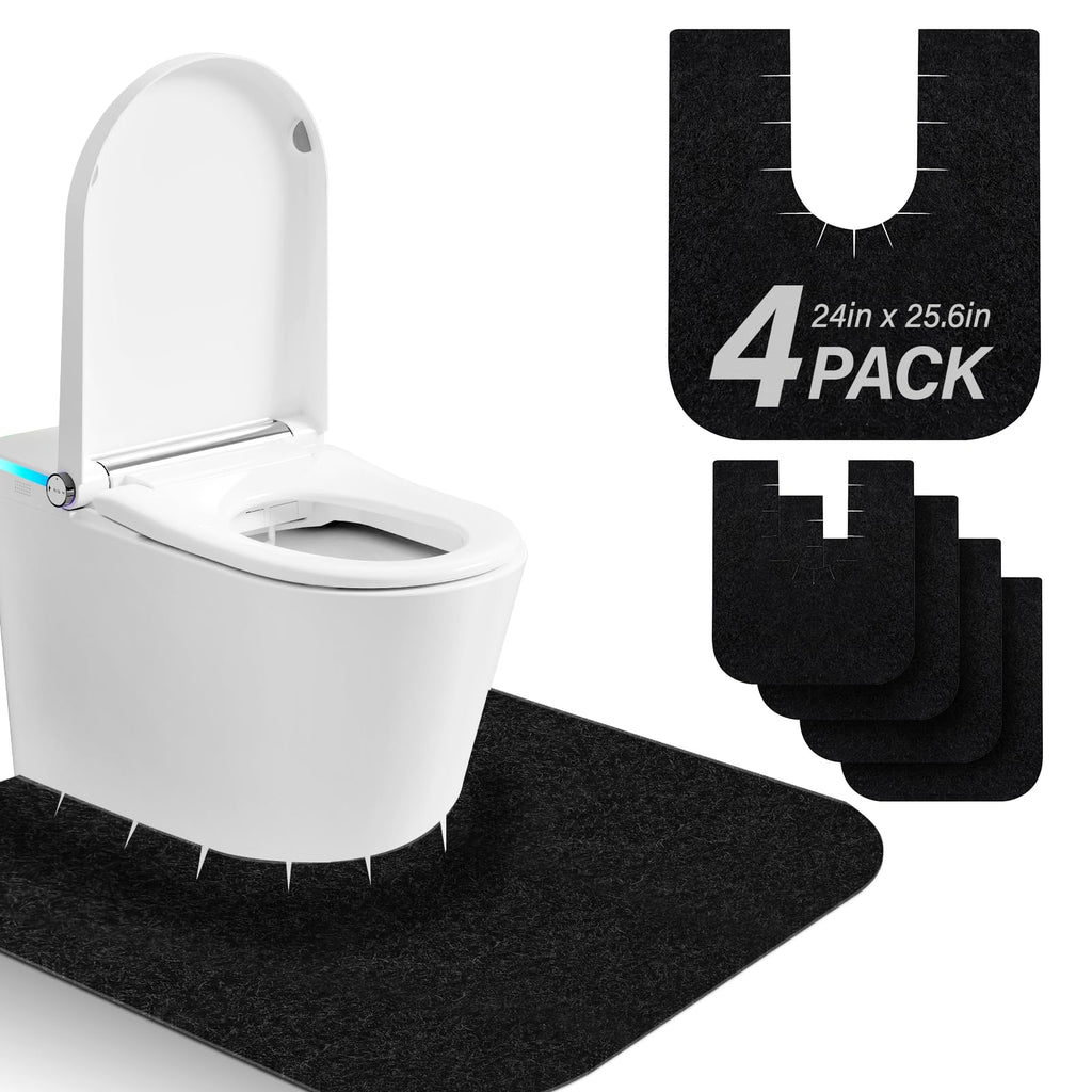 4 Pack Toilet Mats,Upgrade Toilet Floor Protector from Urine