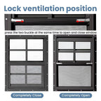 COLORPAPA 2 Pack Shed Windows,16" x 16" Small Sliding Windows,Flush Mount Windows with Tempered Glass and Fiberglass Screen for Shed, Chicken Coop, Playhouse, Household, Garage, Barns (Black)