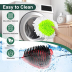 Mop Head Replacement for O Cedar, Spin Mop Replacement Head for Ocedar Easywring 1 Tank System, Mop Heads Includeds 4 Mop Replacement Heads , 1 Spin Scrub Brush & 1 Base