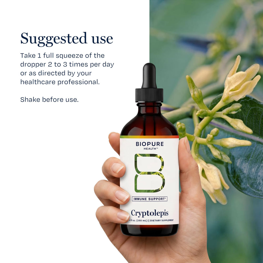BioPure Cryptolepis Herbal Tincture | Potent Botanical Extract of Cryptolepis Sanguinolenta for Immune Support and Microbiome Balance - 4 fl oz