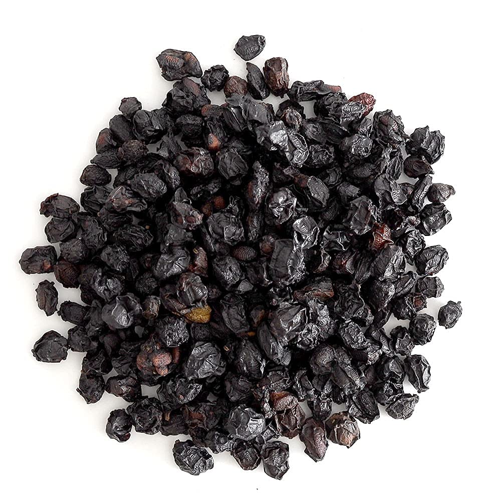 Frontier Co-op Organic Dried Elderberries, European Whole - Non-GMO Elderberry Berries Dried - For Tea, Immune Support - Kosher | 16 Ounce (Pack of 1)