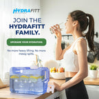 HydraFitt Refrigerator Water Dispenser 1.1 Gallon – Leak-Proof Slim Fridge Water Container with Spigot – BPA-Free Refillable Water Jug (Light Blue)
