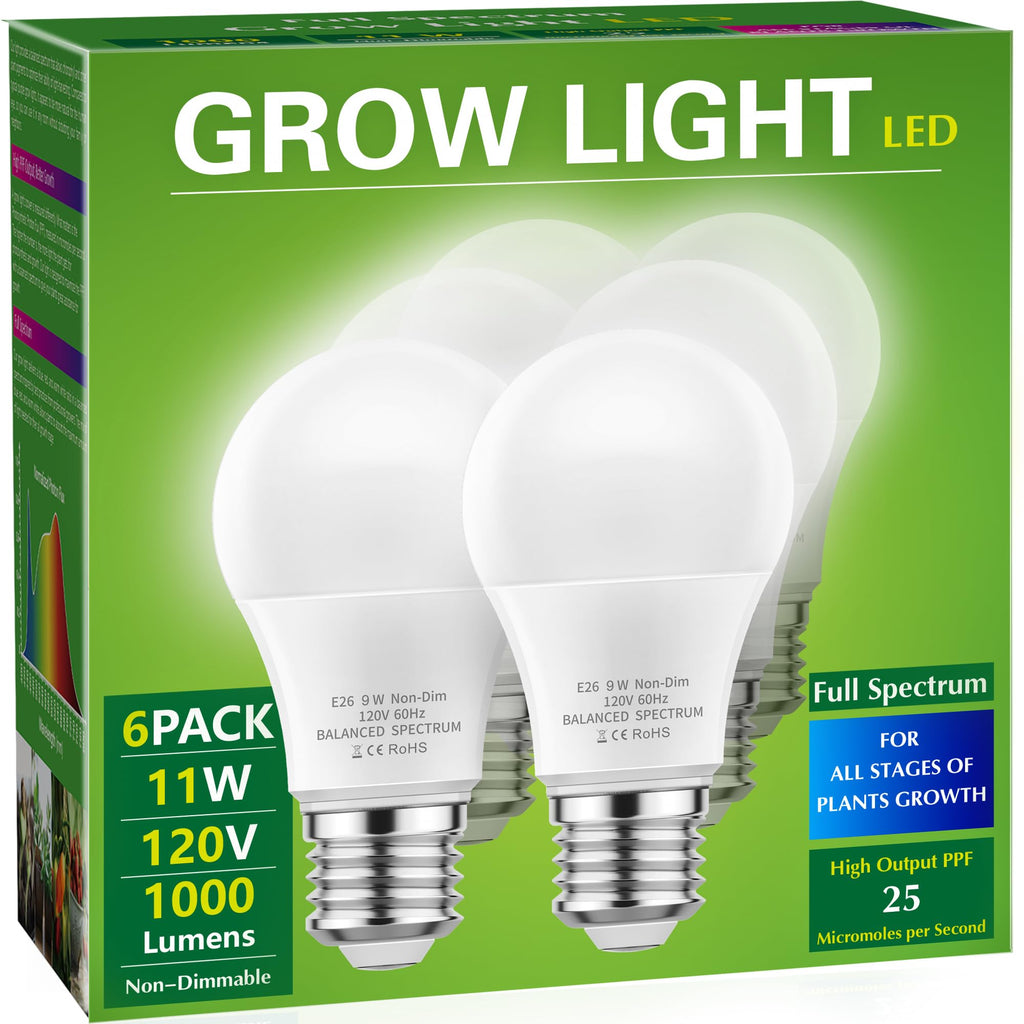 Briignite Grow Light Bulbs, Full Spectrum Grow Light Bulb, LED Grow Light