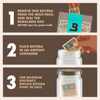 Boveda 62% Humidity Control Packs, Size 8, 10-Pack – Protects Up to 1 oz