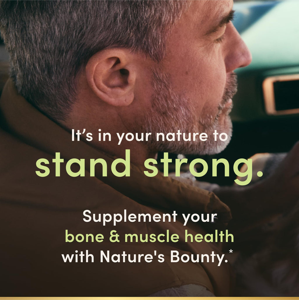 Nature's Bounty Calcium Magnesium & Zinc Caplets, Immune & Bone Health, Daily Supplement, 1000mg Calcium, 400mg Magnesium, 600 IU Vitamin D, Gluten Free, 100 Caplets