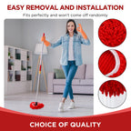 Baderke 6 Pack Chenille Mop Heads Replacements Compatible with 1 Tank System Chenille Duster Replacement Heads Microfiber Spin Mop Refill Pads Reusable Dust Refills for Floor Cleaning (Red)
