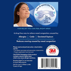 Breathe Right Nasal Strips, Clear Large Nose Strips, Snoring, Nasal Congestion, Deviated Septum, Allergies, 30 Ct (Packaging May Vary)