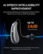 ELEHEAR-Beyond Hearing Aids, OTC Rechargeable Bluetooth Hearing aids for Seniors and Adults with AI Noise Cancellation and Tinnitus Masking, Superior Sound Quality, Bluetooth 5.3 and App Control