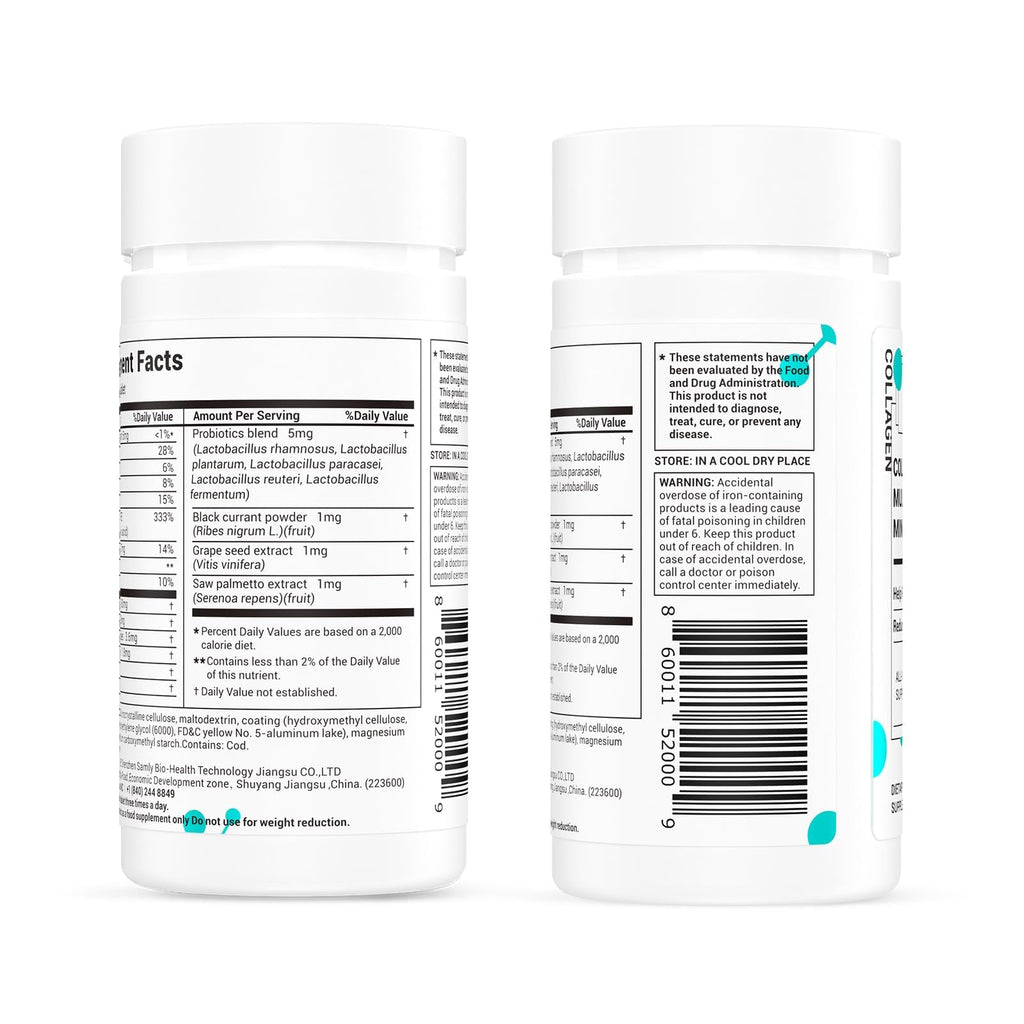 DrBioCare Collagen Peptides for Women, Beauty Vitamin & Mineral Supplement,Contains Vitamin D3, Probiotics for Women & Collagen Peptides,Vitamin B Complex,Vitamin E 120 Tablets