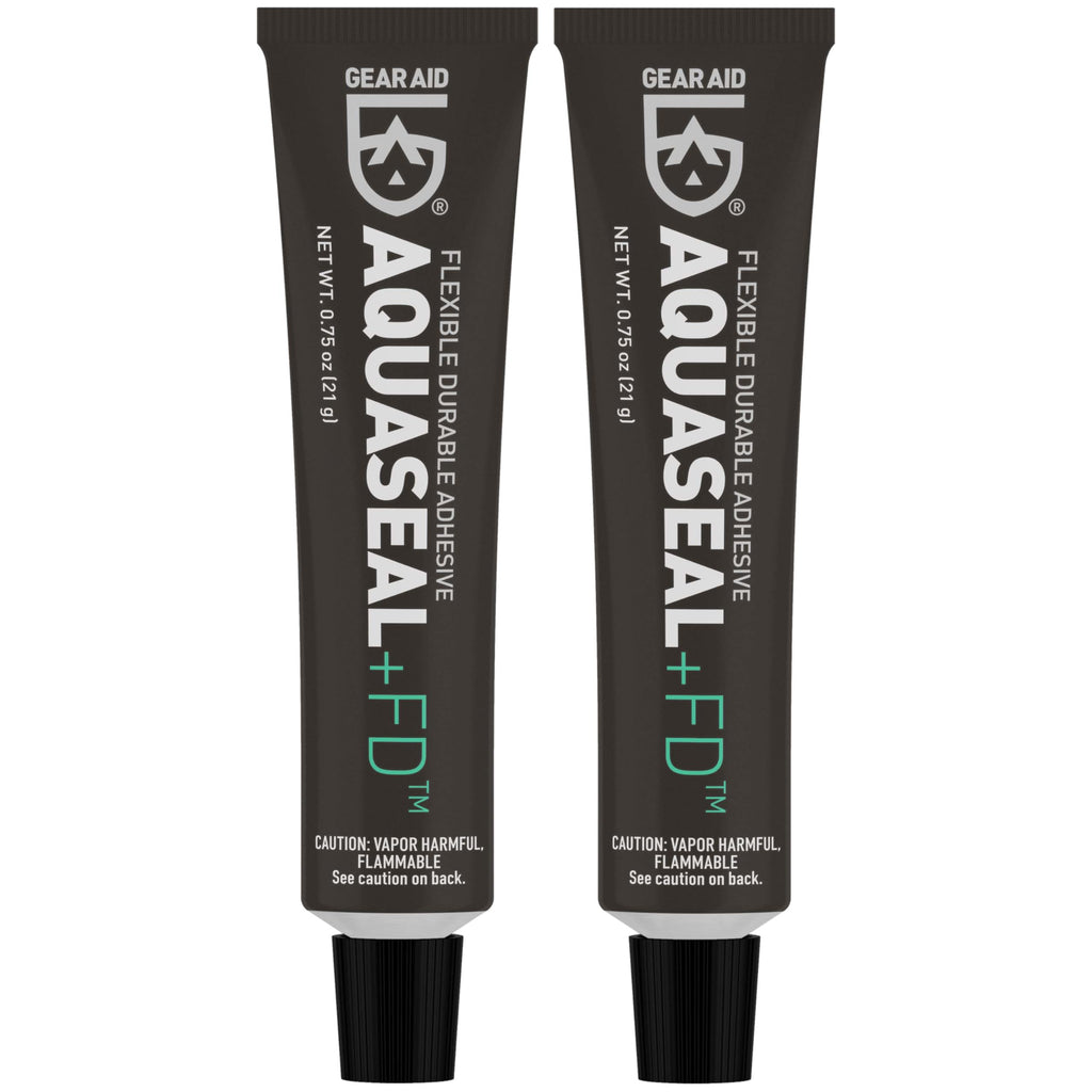 GEAR AID Aquaseal FD Flexible Durable Repair Adhesive for Fixing Tears and Holes in Waders, Wetsuits, PVC Inflatables, Vinyl and Outdoor Gear, Dries Clear, 0.75 oz, 2 Pack
