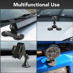 DIYMAG 1/4 inch Rubber Coated Anti-Scratch Mounting Magnet for Camera, Adhesive Power 30LBS 6Pcks Magnets Based with Strong Magnetic License Plate Hold The Base for Light Bar and Mirror