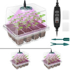 Seed Starter Trays with Grow Light Kit, 2 Pack Plant Greenhouse Propagator