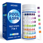 HYCHEK 7 in 1 Accurate Pool & Spa Test Strips, 150-Count Hot Tub Test Strips | Lab Recommended | Water Chemical Testing Kit for Bromine, Chlorine, pH, Hardness, More, Fast & Easy Test Way