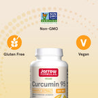 Jarrow Formulas Curcumin 95 500 mg,Turmeric Curcumin Extract for Antioxidant Support, Bone and Joint Support Dietary Supplement,120 Veggie Capsules,Up to 120 Servings, Pack of 12