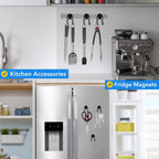 LOVIMAG Magnetic Hooks, 50lbs+ 2026 Cruise Cabin Ship Essentials Magnet Hook Heavy Duty Strong Magnets Refrigerator Fridge Hanging for Classroom Beach Vacation Kitchen Home Must Haves 10 Pcs (Black)