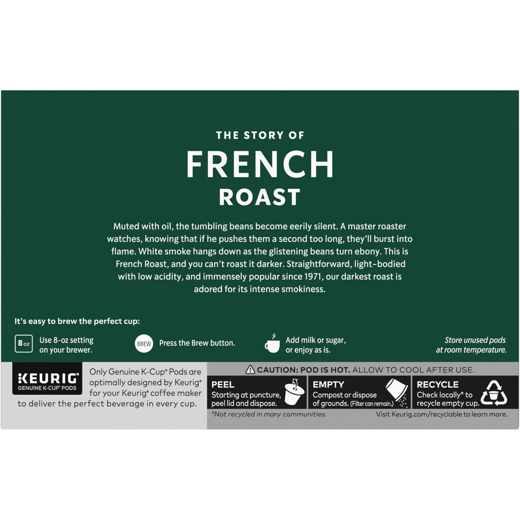 Starbucks K-Cup Coffee Pods, Dark Roast Hot or Iced Coffee, French Roast, 60 Keurig Pods