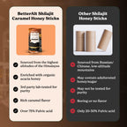 Better Alt Pure Himalayan Shilajit Caramel Honey Sticks with Organic Honey| Easy to Consume Shilajit| 30 Sticks for Energy Boost & Immune Support, 85+ Trace Minerals, 75%+ Fulvic Acid