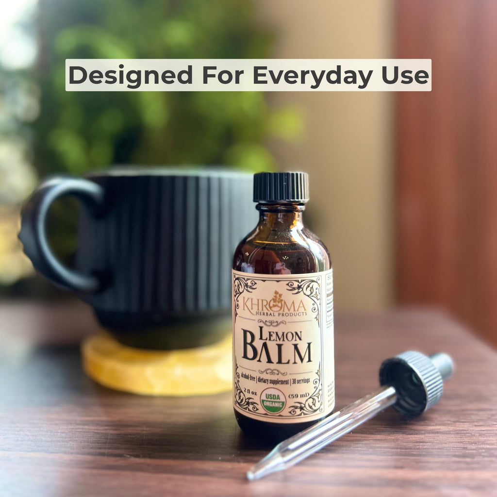 Khroma Herbal Products Organic Lemon Balm 30 Servings - 800 MG Per Serving - 2 FL OZ Liquid - Melissa Officinalis