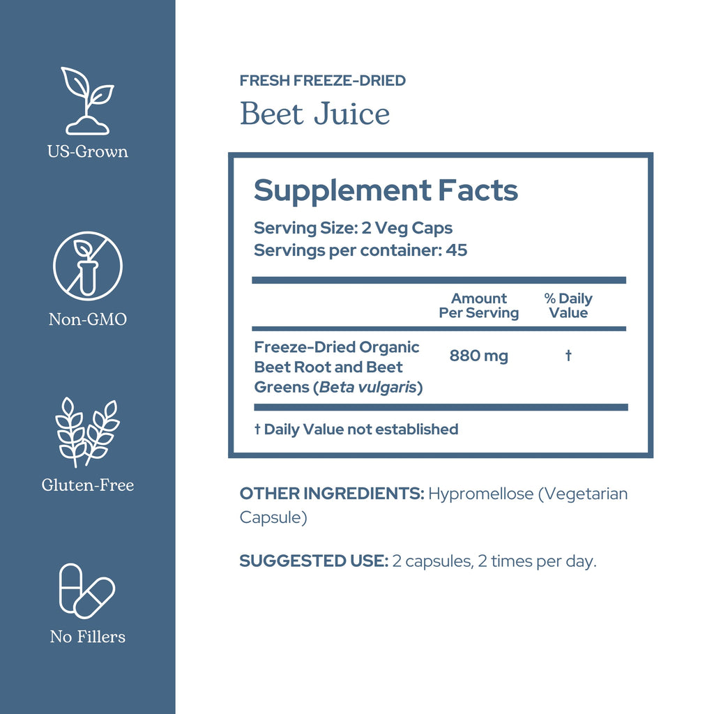 Eclectic Herb - Organic Beet Juice Capsules | Natural Herbal Supplement | Premium Cardiovascular Health & Circulation Support | US-Grown, Vegan, Non-GMO, Gluten Free (90 CT | 440 mg)